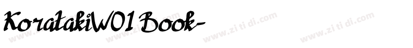 KoratakiW01 Book字体转换